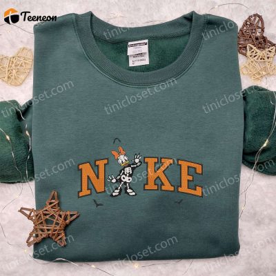 Nike x Skeleton Daisy & Disney Halloween Embroidered Shirts, Spooktacular Nike Inspired D Gift for Men Women| soulcals.com