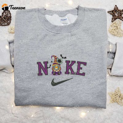 Nike x Skull Gnome Bats Halloween Embroidered Shirt, Trendy & Spooky Nike Inspired Apparel| soulcals.com