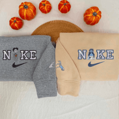 Nike x Victor Van Dort & Emily Matching Embroidered Shirt Perfect Gift for Men & Women, Gift for Men Women| soulcals.com