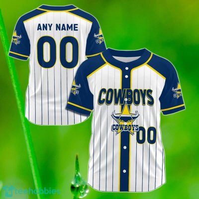 North Queensland Cowboys Custom Name & Number NRL Baseball Jersey Best Gift For Men And Women Fans