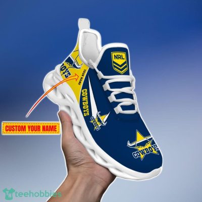 North Queensland Cowboys Personalized Name NRL Max Soul Shoes Gift Fans