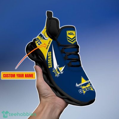North Queensland Cowboys Personalized Name NRL Max Soul Shoes Gift Fans
