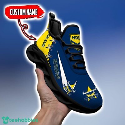 North Queensland Cowboys Personalized Name NRL Premium Luxury Max Soul Shoes Best Gift For Fans