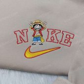 One Piece Luffy Nike Shirt One Piece Anime Hoodie Anime Embroidered Sweatshirt 4.jpeg - demo10