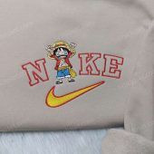 One Piece Luffy Nike Shirt One Piece Anime Hoodie Anime Embroidered Sweatshirt 5.jpeg - demo10