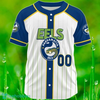 Parramatta Eels Custom Name & Number NRL Baseball Jersey Best Gift For Men And Women Fans