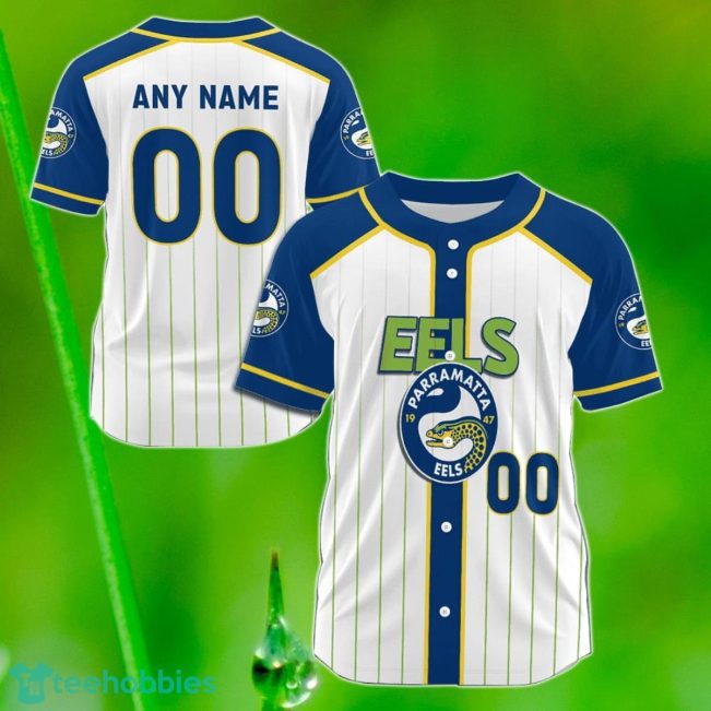 Parramatta Eels Custom Name & Number NRL Baseball Jersey Best Gift For Men And Women Fans