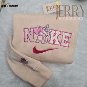 Personalized Angel Disney Nike Embroidered Sweatshirt, Cute Halloween Gift For Couple| soulcals.com