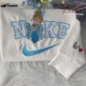 Personalized Cinderella Disney Nike Embroidered Sweatshirt, Christmas Present For Couples| soulcals.com