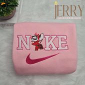Personalized Harley Quinn Stitch Nike Embroidered Sweatshirt, Best Halloween Gift For Couple| soulcals.com