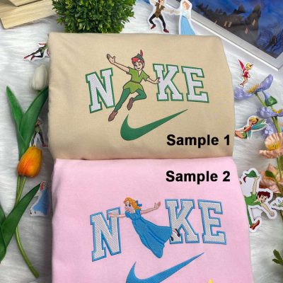 Peter Pan And Wendy Disney Nike Embroidered Sweatshirts| soulcals.com