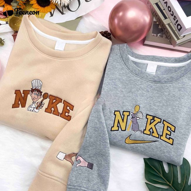 Ratatouille Remy And Alfredo Linguini Disney Nike Embroidered Sweatshirt| soulcals.com