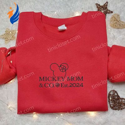 Retro Mickey Mom Embroidered Shirt Disney Characters Mother s Day Gift Ideas | soulcals.com
