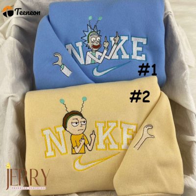 Exclusive Rick And Morty Nike Sweatshirt Stylish Embroidered Design| soulcals.com