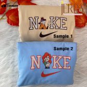 Roxanne And Goofy Disney Movie Nike Embroidered Sweatshirts| soulcals.com