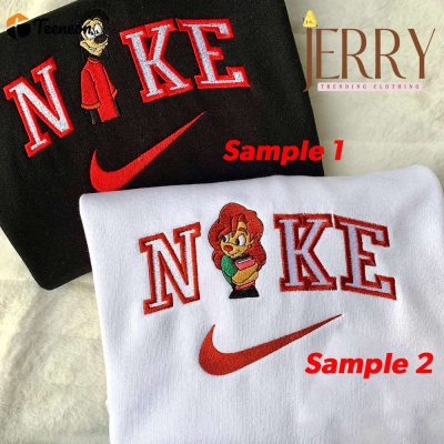 Roxanne And Max Couple Nike Embroidered Sweatshirt| soulcals.com