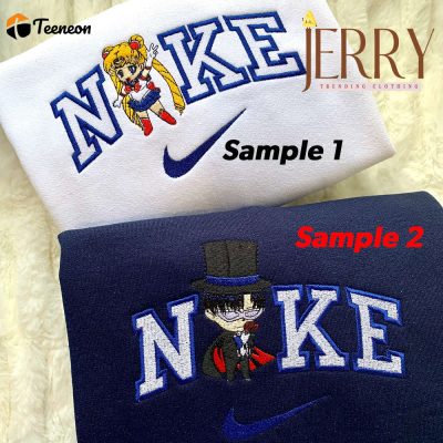 Sailor And Mask Nike Embroidered Sweatshirt| soulcals.com