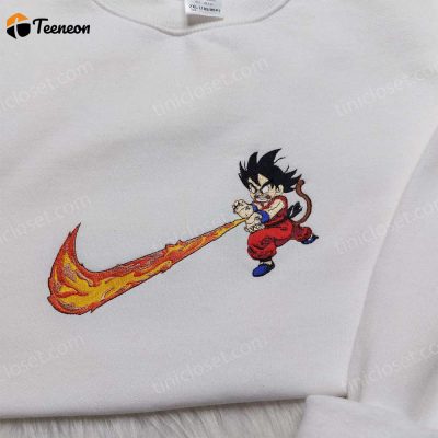 Dragon Ball Songoku Nike Embroidered Shirt Sweatshirt & Hoodie Anime-Inspired Apparel with Unique D Gift for Men Women| soulcals.com