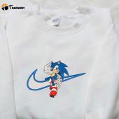 Sonic X Swoosh Cartoon Embroidered Hoodie Nike Inspired Embroidered Shirt Best Gift Ideas For Family.jpeg - demo10