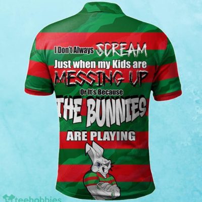 South Sydney Rabbitohs Custom Name Father?s Day NRL Custom Polo Shirt Best Gift For Fans
