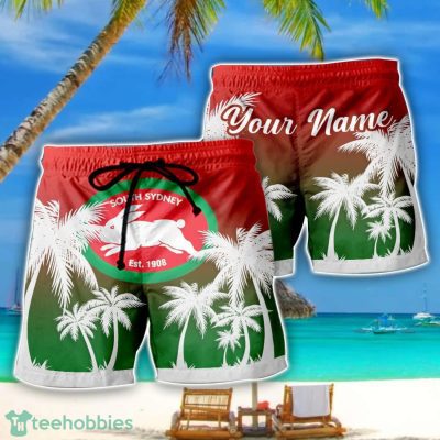 South Sydney Rabbitohs NRL Beach Shorts Custom Name
