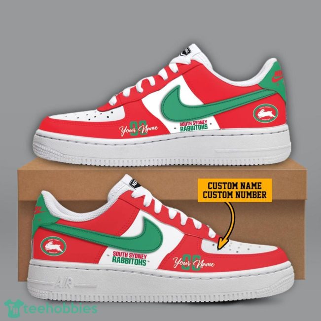 South Sydney Rabbitohs NRL Custom Name And Number Personalized Air Force 1 Sneaker