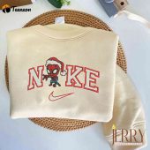 Spider Man Santa Christmas Disney Nike Embroidered Sweatshirt| soulcals.com