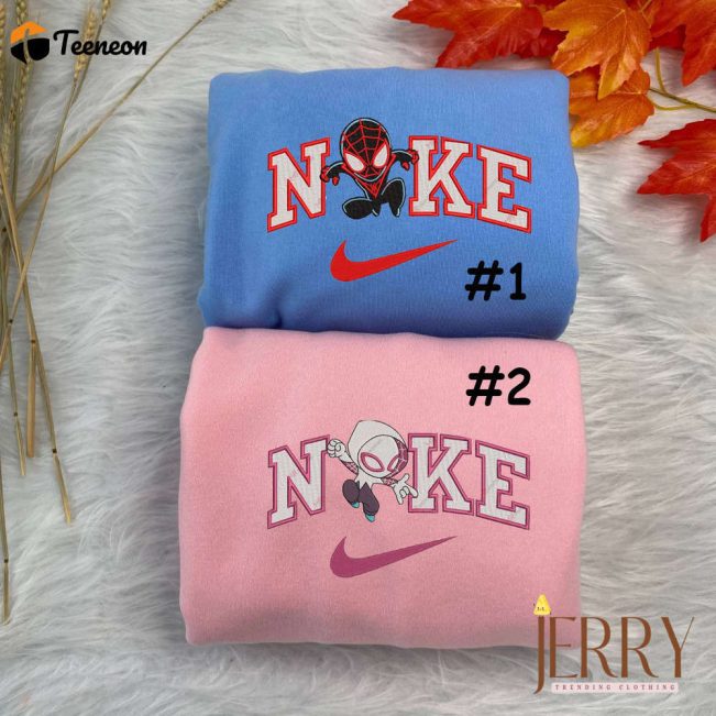 Spiderman & Gwen Stacy Disney Nike Sweatshirt, Perfect Valentine s Gift for Couples| soulcals.com