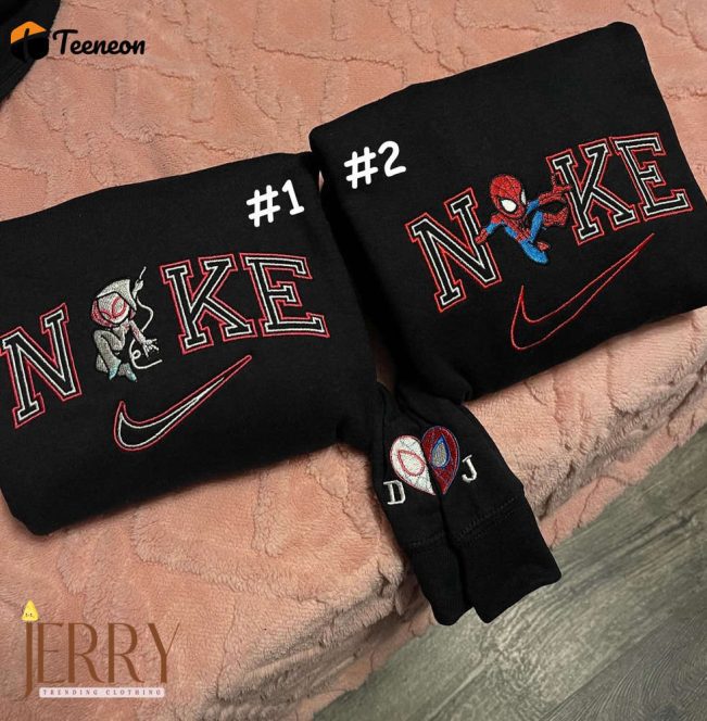 Spiderman & Gwen Stacy Disney Nike Sweatshirt Perfect Valentines Gift for Couples| soulcals.com