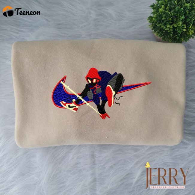 Spiderman In A Hat Nike Embroidered Sweatshirt| soulcals.com