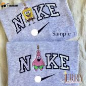 SpongeBob And Patrick Nike Embroidered Sweatshirt| soulcals.com