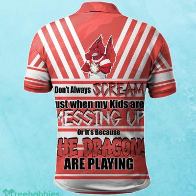 St. George Illawarra Dragons Custom Name Father?s Day NRL Custom Polo Shirt Best Gift For Fans