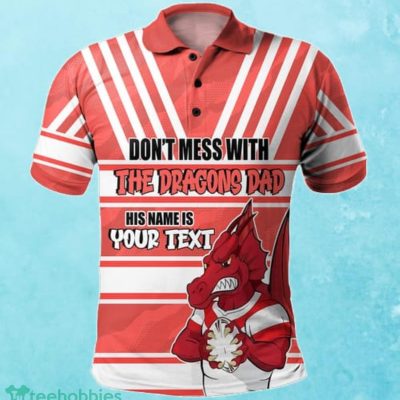 St. George Illawarra Dragons Custom Name Father?s Day NRL Custom Polo Shirt Best Gift For Fans