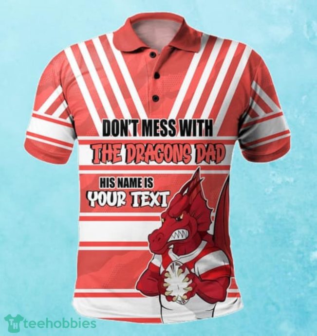 St. George Illawarra Dragons Custom Name Father?s Day NRL Custom Polo Shirt Best Gift For Fans