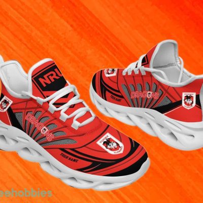 St. George Illawarra Dragons Custom Name NRL Max Soul Shoes Men And Women For Fans
