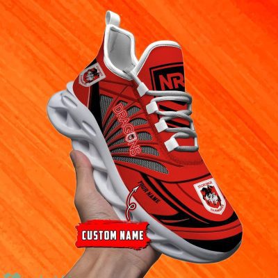 St. George Illawarra Dragons Custom Name NRL Max Soul Shoes Men And Women For Fans