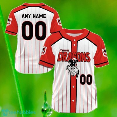 St. George Illawarra Dragons Custom Name & Number NRL Baseball Jersey Best Gift For Men And Women Fans