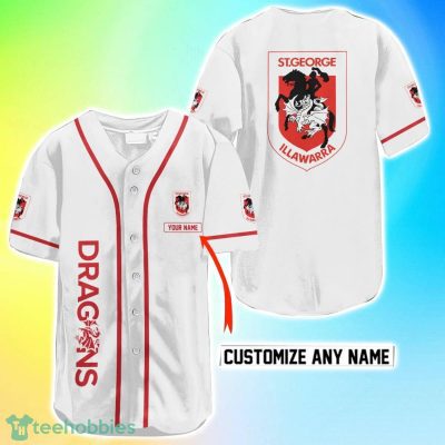 St. George Illawarra Dragons NRL Custom Name Baseball Jersey Best Gift For Men And Women Fans