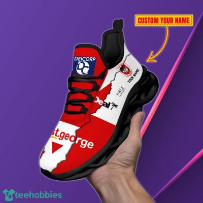 St. George Illawarra Dragons Personalized Name NRL Max Soul Shoes Unique Gift For Fans