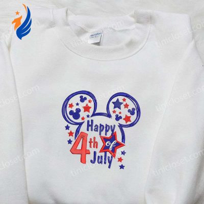 Celebrate 4th July with Star Mickey Mouse Embroidered Shirt Best Disney Patriotic Shirts | soulcals.com