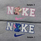 Stitch Angel Nike Embroidered Shirt Custom Nike Embroidered Shirt Matching Couple Shirt 2.jpeg - demo10