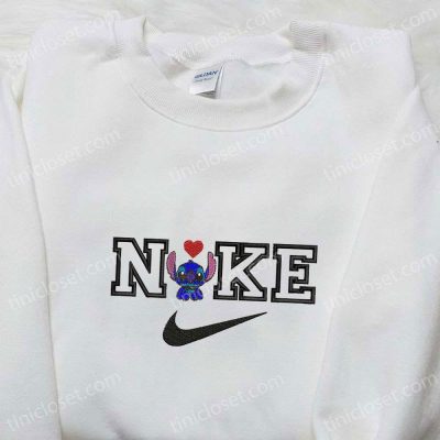 Stitch Heart x Nike Embroidered Shirt Hoodie & Sweatshirt ,Perfect Valentine s Day Nike Inspired Apparel| soulcals.com