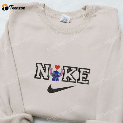 Stitch Heart x Nike Embroidered Shirt Hoodie & Sweatshirt ,Perfect Valentine s Day Nike Inspired Apparel| soulcals.com