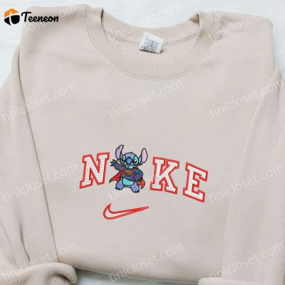 Superman x Nike Embroidered Shirt Disney Characters Hoodie Nike Inspired Sweatshirt| soulcals.com
