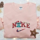 Stitch Xmas Snow X Nike Embroidered Shirt Disney Characters Embroidered Hoodie Christmas Embroidered Sweatshirt 4.jpeg - demo10