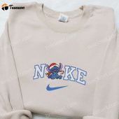 Stitch Xmas X Nike Embroidered Shirt Disney Characters Embroidered Hoodie Christmas Embroidered Sweatshirt.jpeg - demo10