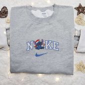 Stitch Xmas X Nike Embroidered Shirt Disney Characters Embroidered Hoodie Christmas Embroidered Sweatshirt 3.jpeg - demo10