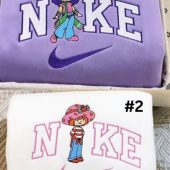 Strawberry Shortcake Nike Couple Sweatshirt Rainbow Sherbet Embroidery| soulcals.com