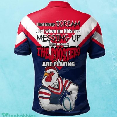 Sydney Roosters Custom Name Father?s Day NRL Custom Polo Shirt Best Gift For Fans