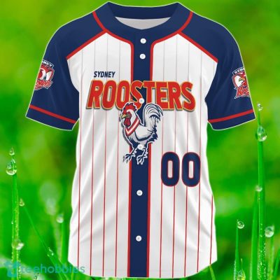 Sydney Roosters Custom Name & Number NRL Baseball Jersey Best Gift For Men And Women Fans